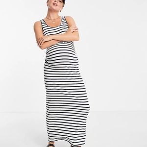 Striped maxi maternity dress by Mama Licious size S